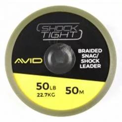 Avid Carp Shock Tight Braided Snag/Shock Leader 50lb 50m