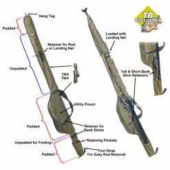 Tackle Box 10ft Slim Skeletal Protective Rod Sleeve